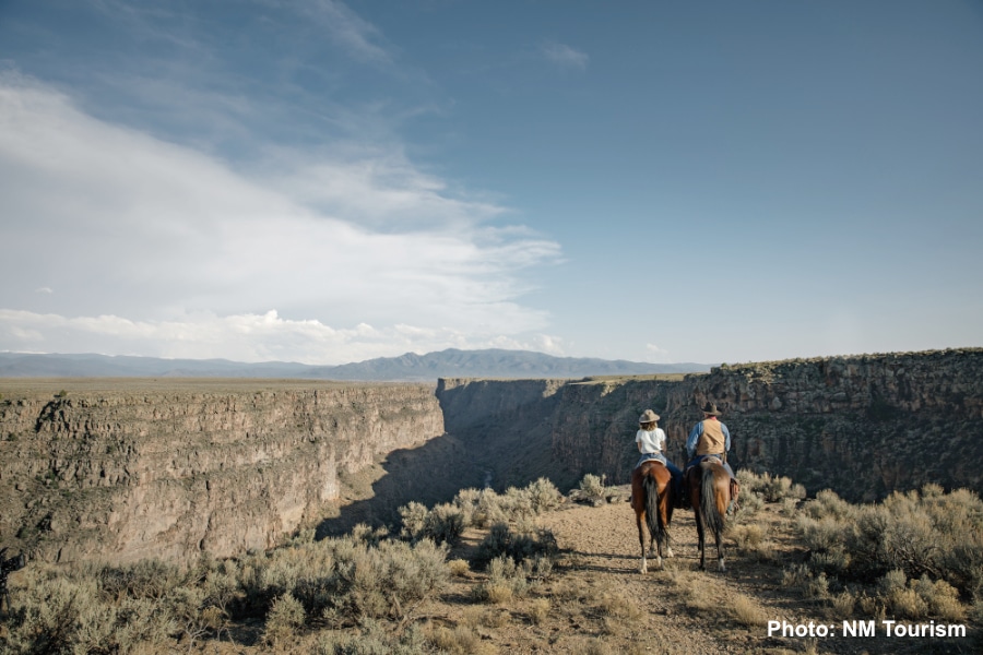 Trails for hiking and horseriding near Taos New Mexico